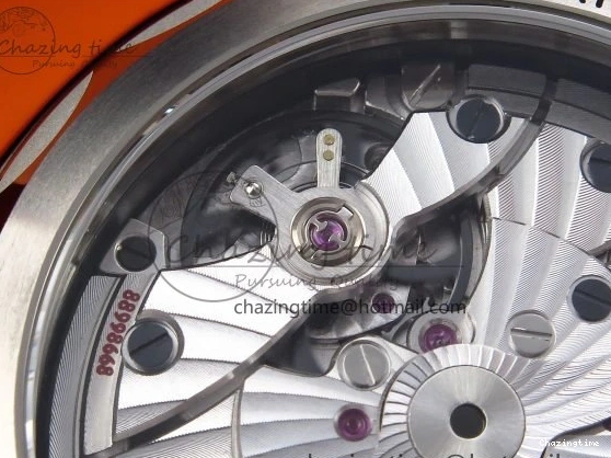 0415 Comfortable Planet Ocean 43.5mm SS VSF 1:1 Best Edition Black Orange Bezel Gray Dial on Nylon Strap A8900 Super Clone V 7730